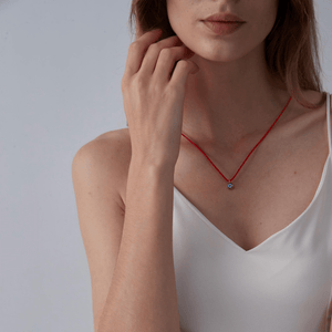 Turkish Evil Eye Charm Red Rope Necklace - Perimade & Co.