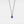 Necklace with a blue evil eye pendant on a white background