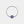 Silver chain ring with a blue evil eye charm on a white background