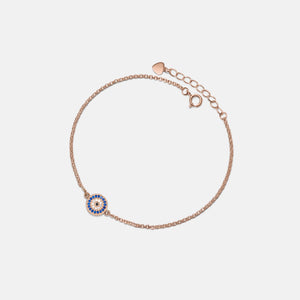 Turkish Evil Eye Round Charm Anklet - Perimade & Co.