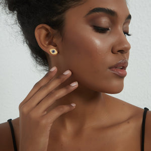 Turkish Evil Eye Statement Stud Earrings - Perimade & Co.