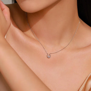 Twisted Horseshoe Teardrop Charm Necklace - Perimade & Co.