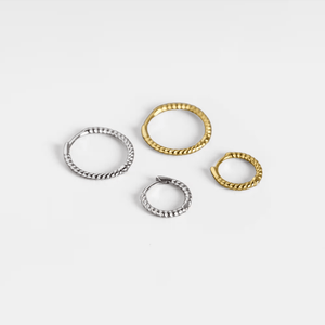 Twisted Spiral Huggie Hoop Earrings - Perimade & Co.