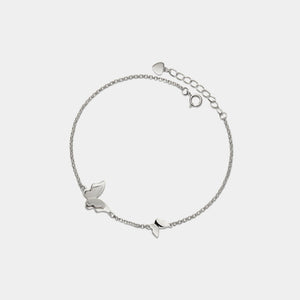 Two Butterfly Charm Ankle Bracelet Anklet - Perimade & Co.