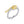 Two-Tone Asymmetric Pear Cut CZ Band Ring - Perimade & Co.
