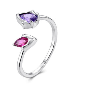 Two-Tone Double Shape Stackable Open Ring - Perimade & Co.