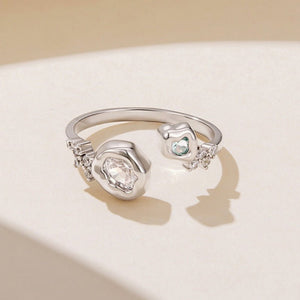 Two-Tone Organic Shape Stackable Open Ring - Perimade & Co.
