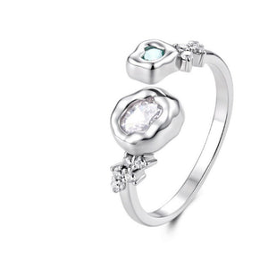 Two-Tone Organic Shape Stackable Open Ring - Perimade & Co.