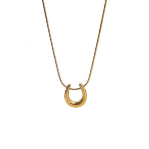 U - Shaped Horseshoe Pendant Necklace - Perimade & Co.
