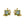 Vintage Branch Frame Olive CZ Stud Earrings - Perimade & Co.