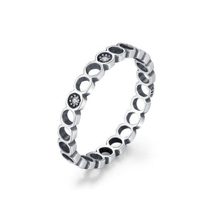 Vintage Dual Moissanite Open Circle Band Ring - Perimade & Co.