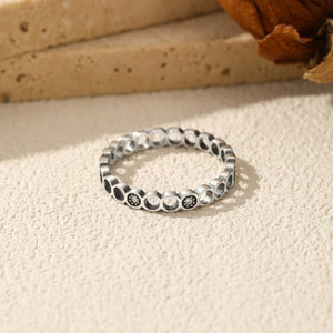 Vintage Dual Moissanite Open Circle Band Ring - Perimade & Co.
