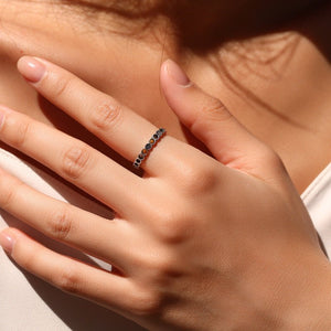 Vintage Dual Moissanite Open Circle Band Ring - Perimade & Co.
