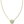 Necklace with a green heart-shaped pendant on a white background