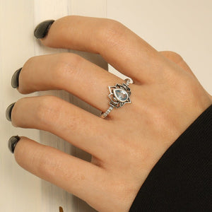 Vintage Lotus Flower Statement Ring - Perimade & Co.