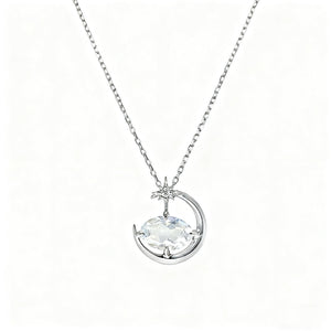 Vintage Moon Star Charm Pendant Necklace - Perimade & Co.