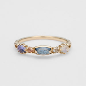 Vintage Multi Marquise Gemstone Band Ring - Perimade & Co.