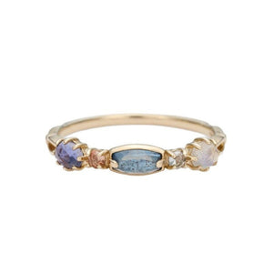 Vintage Multi Marquise Gemstone Band Ring - Perimade & Co.