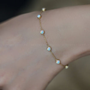 Vintage Opal Charm Stacking Bracelet - Perimade & Co.