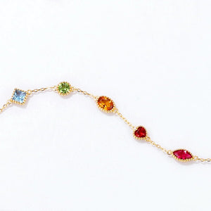 Vintage Rainbow Color Gemstone Bracelet - Perimade & Co.