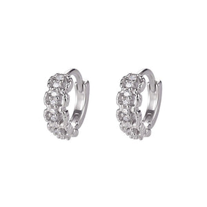 Vintage Scalloped CZ Huggie Hoop Earrings - Perimade & Co.