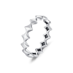 Vintage Star Motif Textured Linked Band Ring - Perimade & Co.