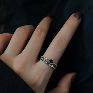 Vintage Style Two Row Leaf Stacking Ring - Perimade & Co.