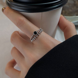 Vintage Style Two Row Leaf Stacking Ring - Perimade & Co.