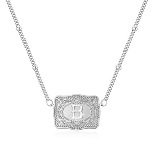 Vintage Western Initial Letter Charm Necklace - Perimade & Co.