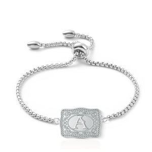 Vintage Western Initial Letter Shield Bracelet - Perimade & Co.