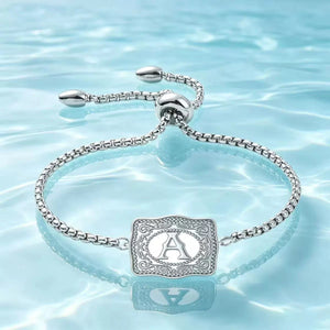 Vintage Western Initial Letter Shield Bracelet - Perimade & Co.