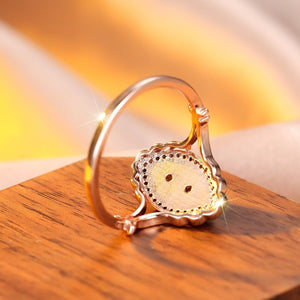 Vintage White Enamel Filigree Halo Band Ring - Perimade & Co.