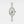 Silver watch with diamond accents on a white background