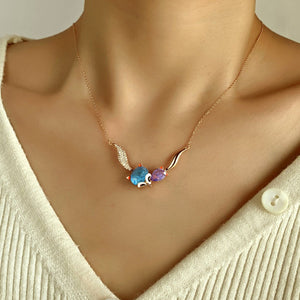 Whimsical Crystal Fox Pendant Necklace - Perimade & Co.