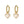 White Heart Drop Twisted Rope Hoop Earrings - Perimade & Co.