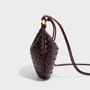 Woven Leather Sardine Handle Hobo Handbag - Perimade & Co.