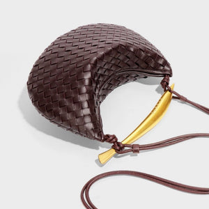 Woven Leather Sardine Handle Hobo Handbag - Perimade & Co.