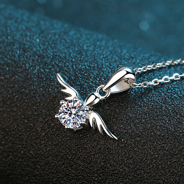 Angel Wing Moissanite Necklace