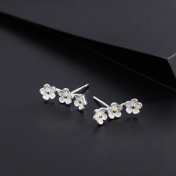 Cherry Blossom Flower Stud Earrings