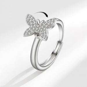 Schmetterling Angst Fidget Spinner Ring