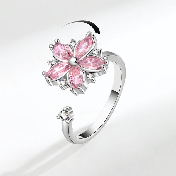 Cherry Blossom Fidget Spinner Ring