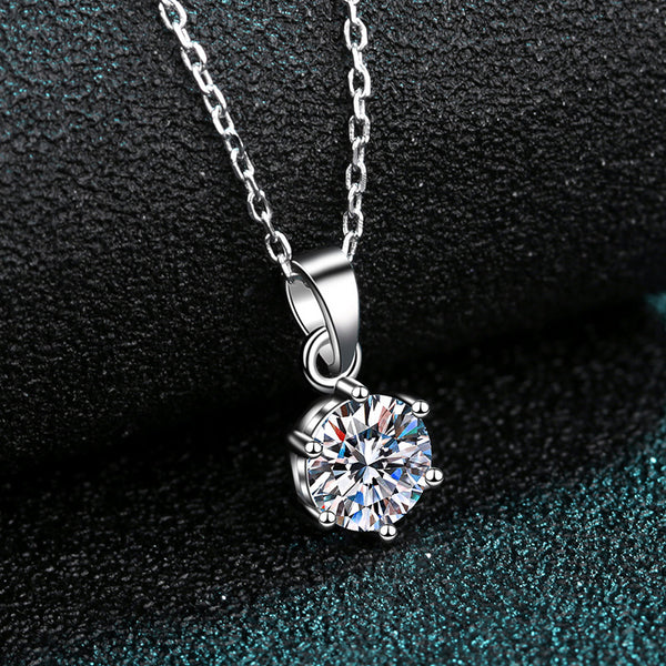 Six-Prong Moissanite Necklace