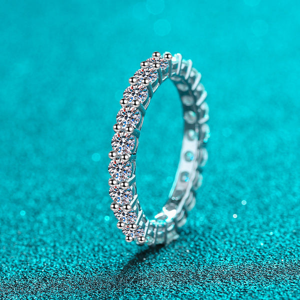 Moissanite Eternity Wedding Band Ring