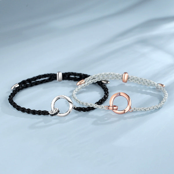 Mobius Ring Couple Matching Bracelet