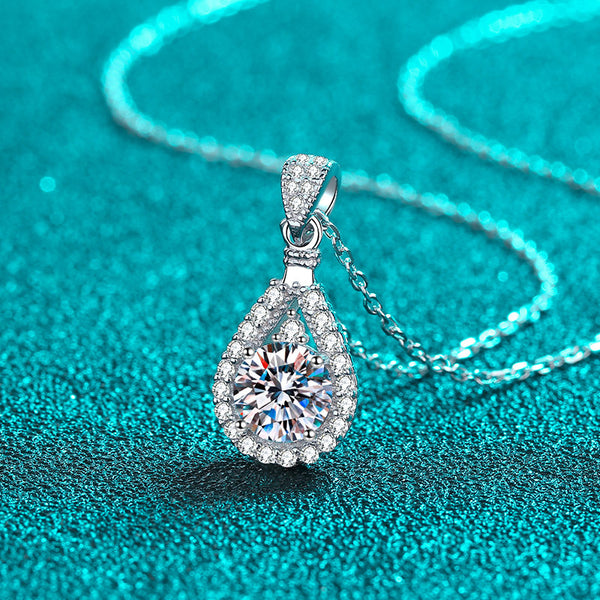 Rose Gold Teardrop Necklace, Small Silver CUBIC ZIRCONIA CRYSTAL Tear Drop  Pendant Diamond Bridal Party Jewelry Gold Bridesmaid Gift N2829A - Etsy  Israel