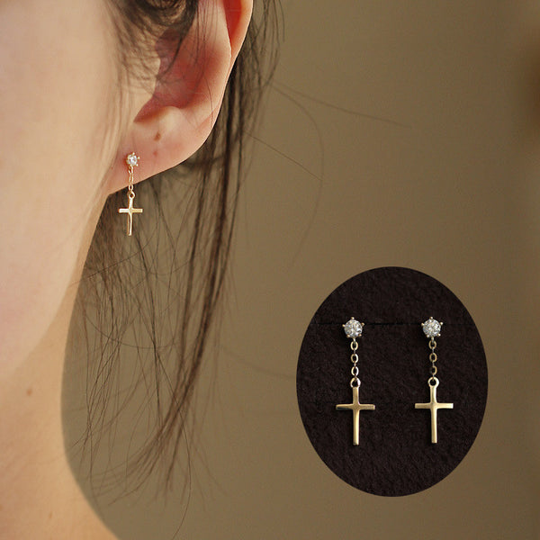 Flipkart.com - Buy vien 6 Pairs of Cross Earrings Dangle Hinged Earrings  Stainless Steel Cross Hoop Earrings and Stud Earrings for Men and Women  Wearing ( combo ) Metal Huggie Earring Online