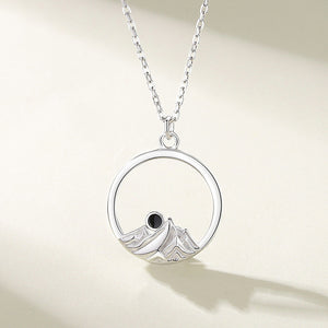 Mountain Ocean Matching Couple Necklace