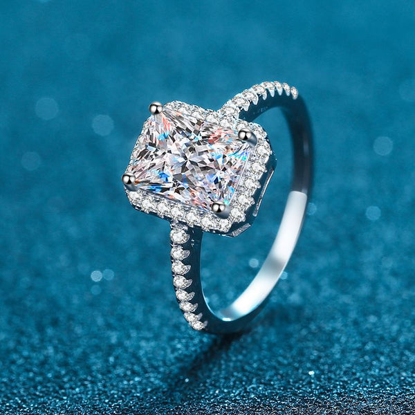 Moissanite Princess Cut Engagement Ring