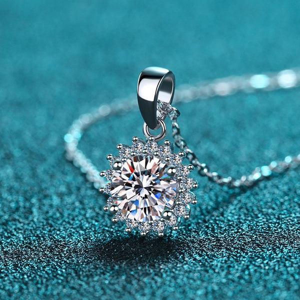 Moissanite Snowflake Wedding Necklace