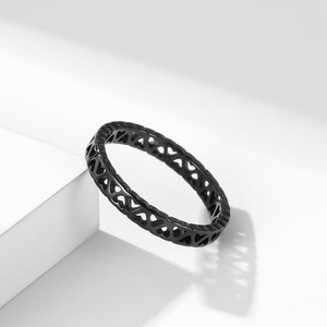 Hollow Heart Stacking Band Ring